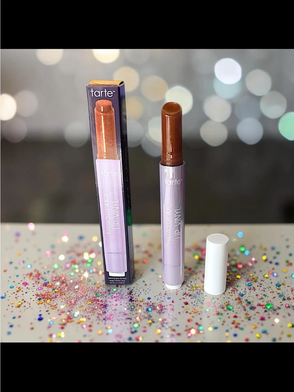 NIB TARTE Maracuja Juicy Lip Vinyl Gloss in Shimmering Cinnamon Spice - Picture 5 of 6